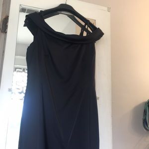 midnight blue cocktail dress.
